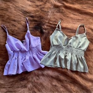 2 babydoll style tops